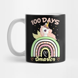 100 Days of School Colorful  Unicorn Lovers Gift For Kids Students And Teacher Mug